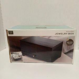 Sarah Peyton Wooden Jewelry Box Dark Finish